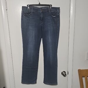 DKNY Women's Dark Blue Straight Leg Jeans